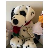 Plush Holiday Toys, Snow People and a Dalmatian, New