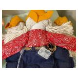 Vintage Country Style Dolls, Large One is Approx 22", Smalls (3) are Approx 16"