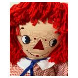 Large 36" Plush Raggedy Ann and Andy Dolls, Both Have Tags