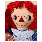 Large 36" Plush Raggedy Ann and Andy Dolls, Both Have Tags