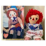 Raggedy Ann and Andy Dolls, Both 25"