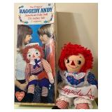 Raggedy Ann and Andy Dolls, Both 25"
