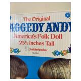 Raggedy Ann and Andy Dolls, Both 25"