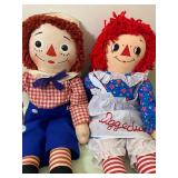 Raggedy Ann and Andy Dolls, Both 25"