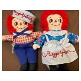 Miniature Raggedy Ann & Andy Dolls