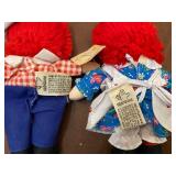 Miniature Raggedy Ann & Andy Dolls
