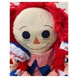 Raggedy Andy Dolls, Large one is Approx 3