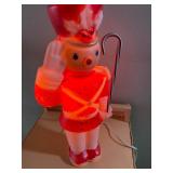 Vintage Blow Mold Toy Soldier (tested/works), Christmas Frame and Candles