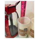 Vintage Bank and Flame-Less Candles, All New