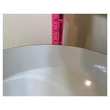 Enameled 12" & 8" Serving Bowls, New Condition, Not Marked on Bottom