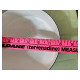 Enameled 12" & 8" Serving Bowls, New Condition, Not Marked on Bottom