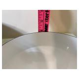 Enameled 12" & 8" Serving Bowls, New Condition, Not Marked on Bottom