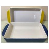 Copco Cast Iron Enamel Casserole Dishes, Both New