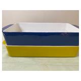 Copco Cast Iron Enamel Casserole Dishes, Both New