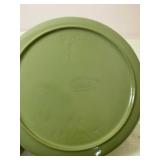 Descoware Enamel Cast Iron Pan w/ Lid, Vintage Green