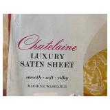 Vintage Chatelaine Twin Luxury Satin Flat Sheets, All New