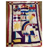 Peek-A-Boo Crib or Throw Blanket w/ Toys in Pouches, New Condition