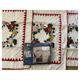 Quilted Shams (3) and New Set of Twin XL Sheets