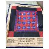 Quilted Shams (2) and New Set of Twin XL Sheets