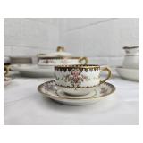 Haviland Limoges Pink Floral Tea Set