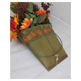 Fall Floral Arrangement in Decorative Pumpkin Wall Pocket