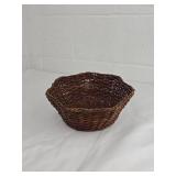 Handwoven Dark Brown Wicker Basket