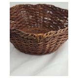Handwoven Dark Brown Wicker Basket