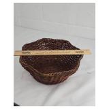 Handwoven Dark Brown Wicker Basket