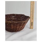 Handwoven Dark Brown Wicker Basket