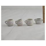 Miniature Ceramic Creamer Set with Rose Design