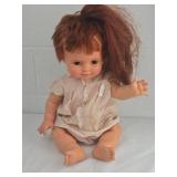 1960s Ideal Baby Doll with Brown Hair