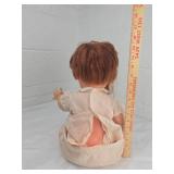1960s Ideal Baby Doll with Brown Hair