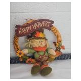 Happy Harvest Scarecrow Wicker Wreath