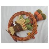 Happy Harvest Scarecrow Wicker Wreath