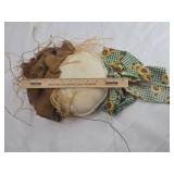 Decorative Scarecrow Head with Sunflower Accent