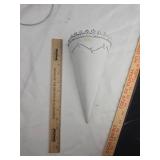 Decorative Metal Wall Pocket and Cone Set