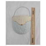 Decorative Metal Wall Pocket and Cone Set