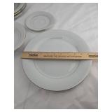 White Porcelain Plates with Gold Trim