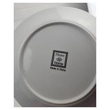 White Porcelain Plates with Gold Trim