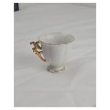 Floral Porcelain Teacup with Gold Handle