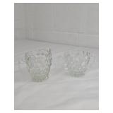 Pressed Glass Sugar and Creamer Set