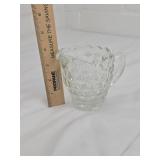 Pressed Glass Sugar and Creamer Set