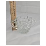 Pressed Glass Sugar and Creamer Set