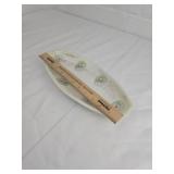 Floral Decorated Porcelain Relish Dish