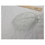 Cut Glass Divided Relish Dish