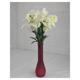 Red Glass Bud Vase
