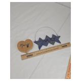 Decorative Wooden Wall Hangings Set - Milk Bottle, Heart & Stars