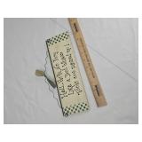 Decorative Workshop Sign with Checkered Border