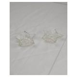 Star Shaped Clear Glass Candle Holders