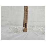 Star glass candle stick holders, set of three